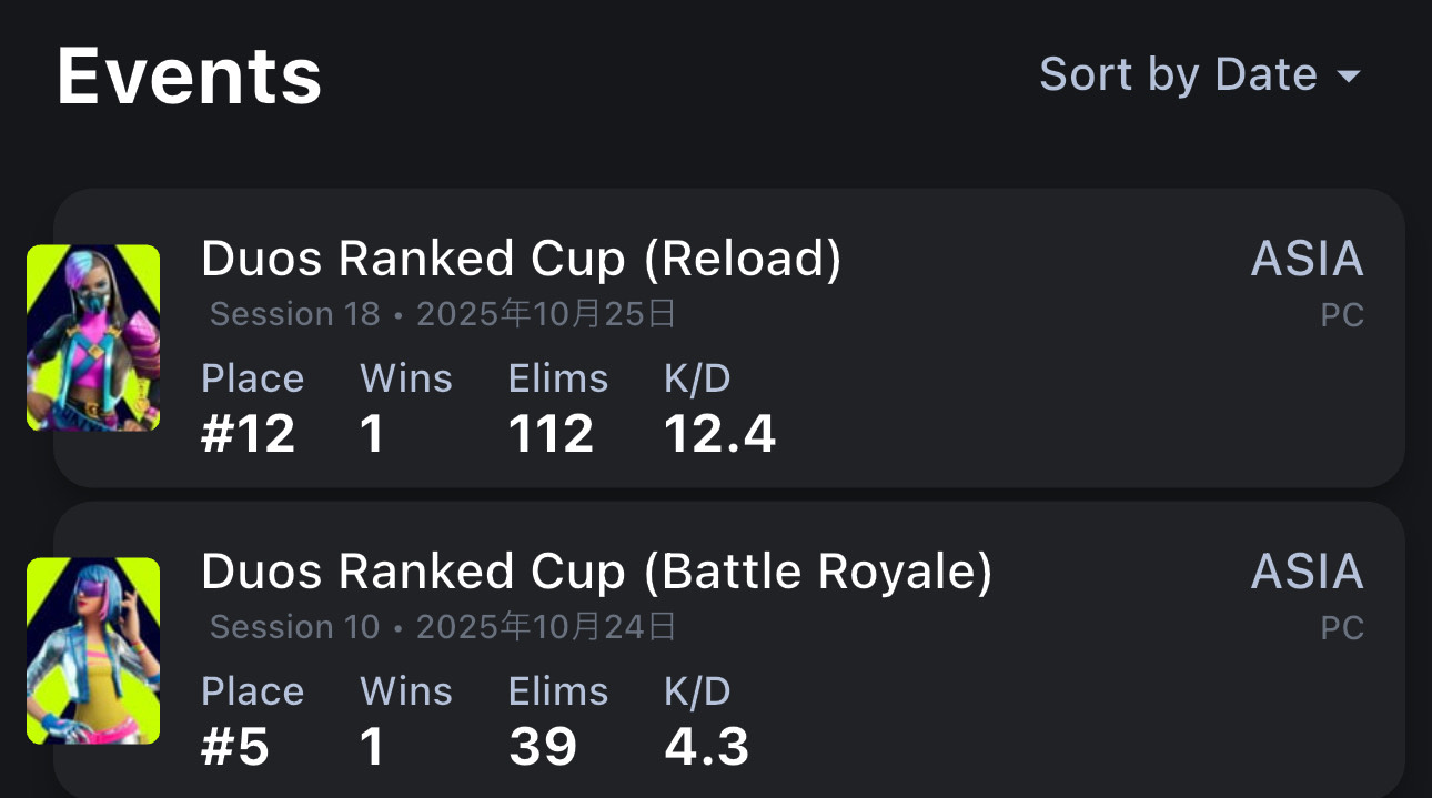 Duo Rank Cup 10月24日・25日